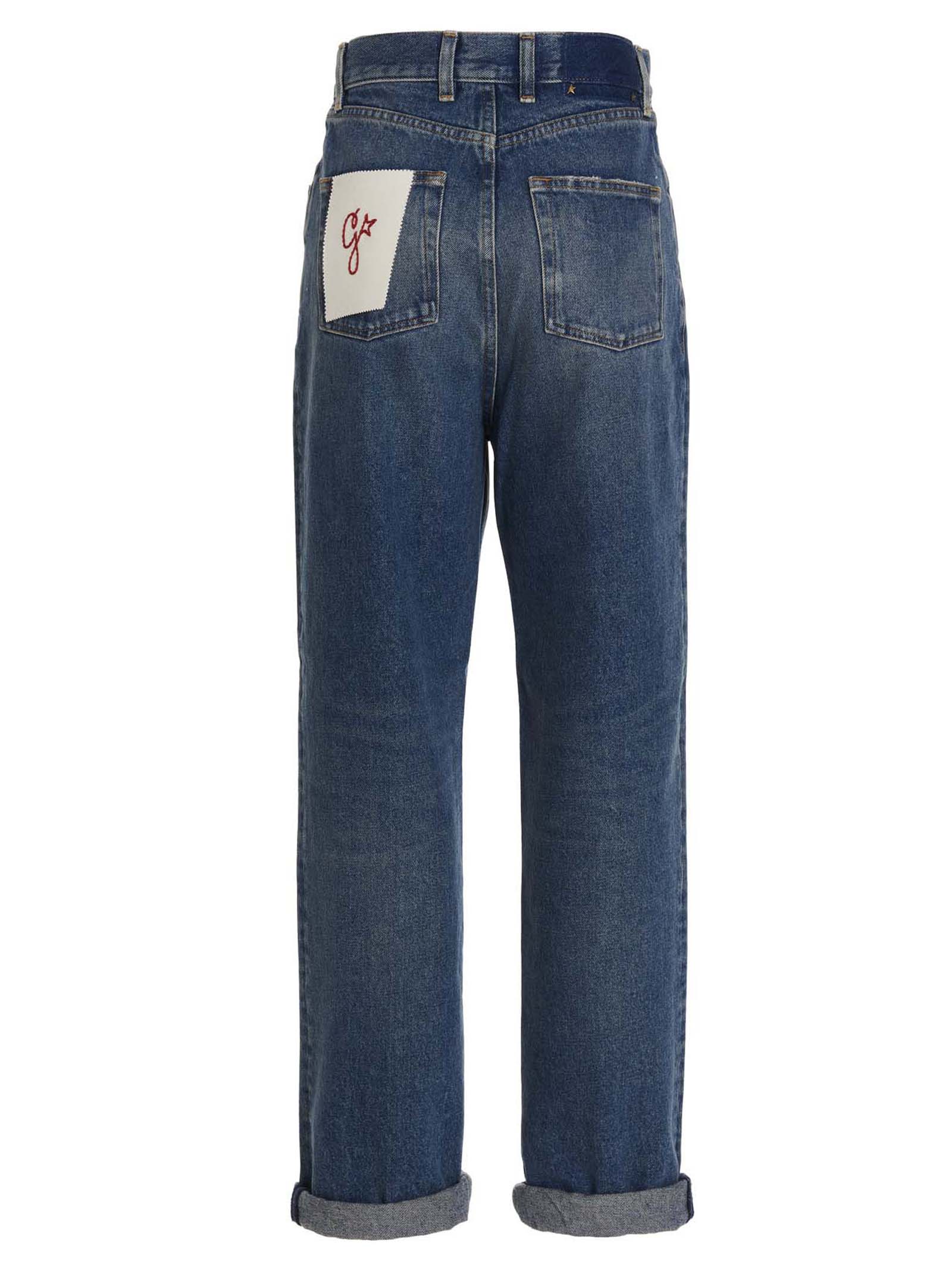 Jeans by Golden Goose for women in denim cotton blue features a refined silhouette with a refined straight-leg & relaxed-fit, defined by a and a refined long for a refined finish.