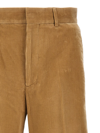 Casual Pants by Palm Angels for men in cotton corduroy beige presents a refined pantology silhouette, artfully defined by a refined pantology , long, and a sophisticated .