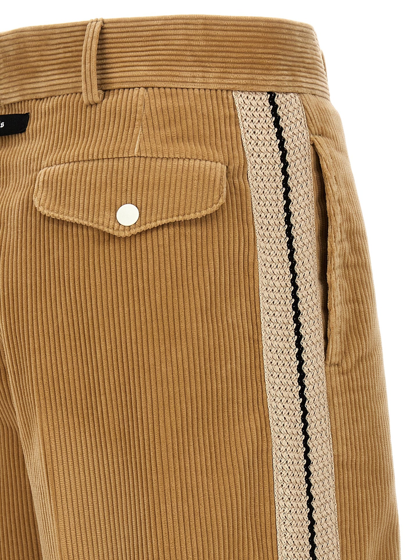 Casual Pants by Palm Angels for men in cotton corduroy beige features a refined silhouette with a refined , defined by a and a refined long for a refined finish.