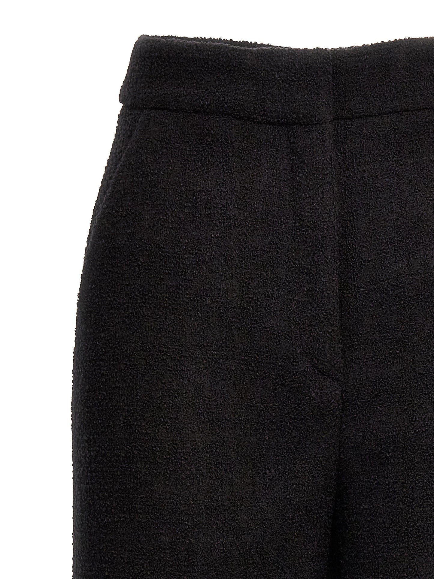 Chinos Pants by Moschino for women in polyamide wool black, featuring a architectural cropped with a architectural cropped and for a refined silhouette.