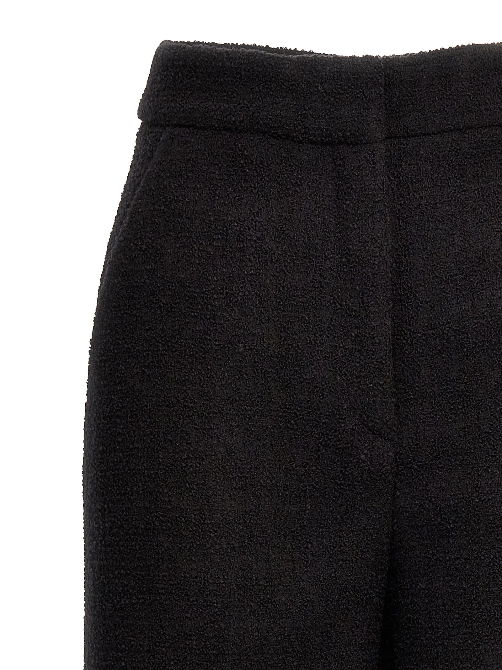 Chinos Pants by Moschino for women in polyamide wool black, featuring a architectural cropped with a architectural cropped and for a refined silhouette.