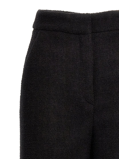 Chinos Pants by Moschino for women in polyamide wool black, featuring a architectural cropped with a architectural cropped and for a refined silhouette.