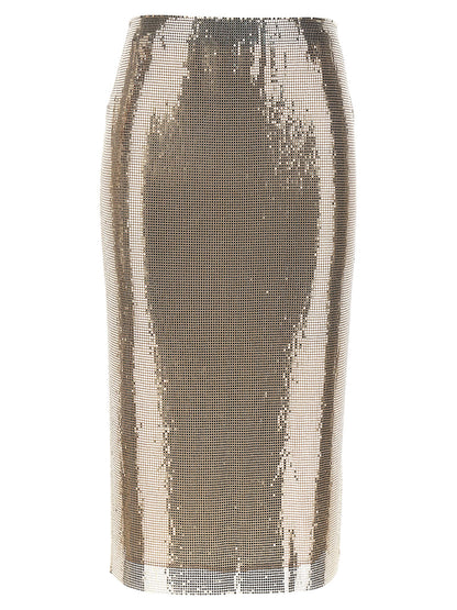Skirt by Sportmax for women in polyester multicolor & pink features a contoured silhouette from the Women's Polyester Midi Skirt collection, characterized by its contoured midi for a contoured finish.