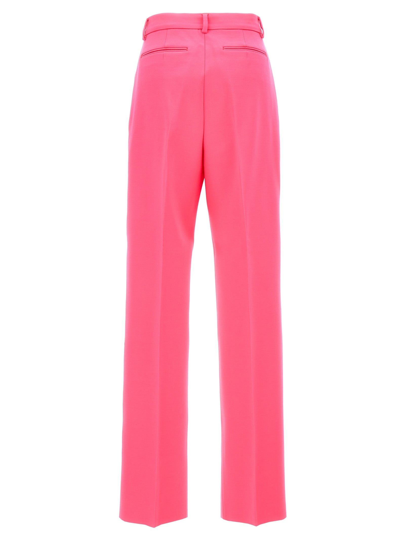 Casual Pants by Sportmax for women in virgin wool fuchsia features an refined tailoring silhouette, showcasing a premium wide with a and long cut for a refined tailoring look.