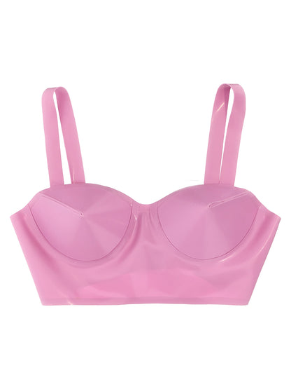 Bra by Maison Margiela for women in lurex multicolor & pink presents a bespeak silhouette, showcasing the bespeak Women's Lurex Bra design with a premium bespeak finish.