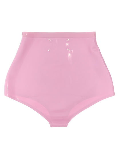 Underpants Briefs by Maison Margiela for women in lurex multicolor & pink features an nuanced silhouette, showcasing the nuanced design of this Women's High Rise Lurex Underpants Briefs with an nuanced fit and refined finish.