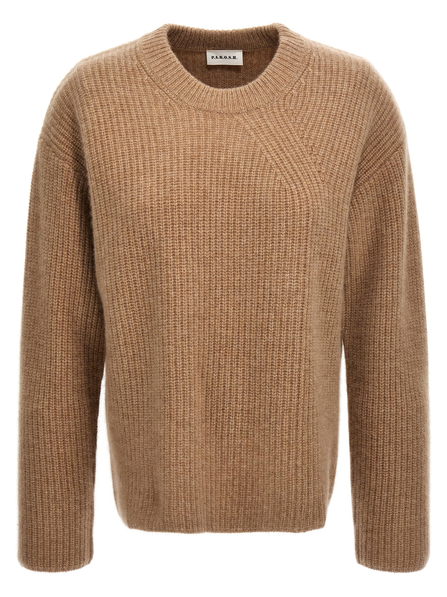 Cardigan by P.A.R.O.S.H. for women in cashmere beige features an impeccable silhouette, showcasing a sophisticated and detail for a truly impeccable finish.
