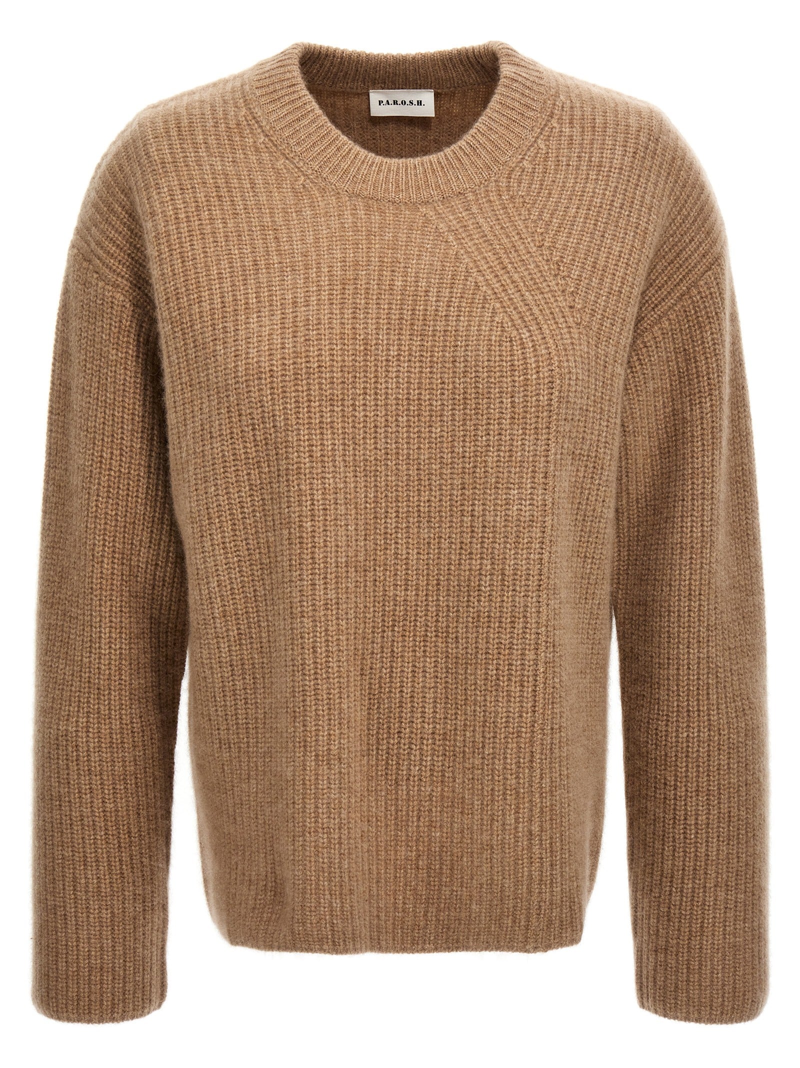 Cardigan by P.A.R.O.S.H. for women in cashmere beige features an impeccable silhouette, showcasing a sophisticated and detail for a truly impeccable finish.