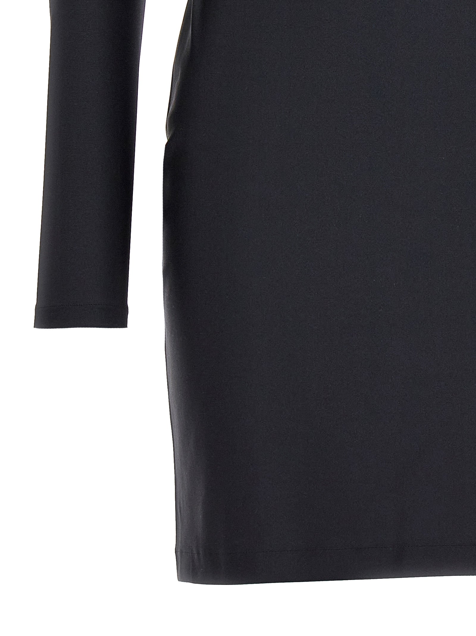 Dress by Coperni for women in stretch polyamide black features an sultry silhouette defined by a and , falling to an sultry short mini for a sultry look.