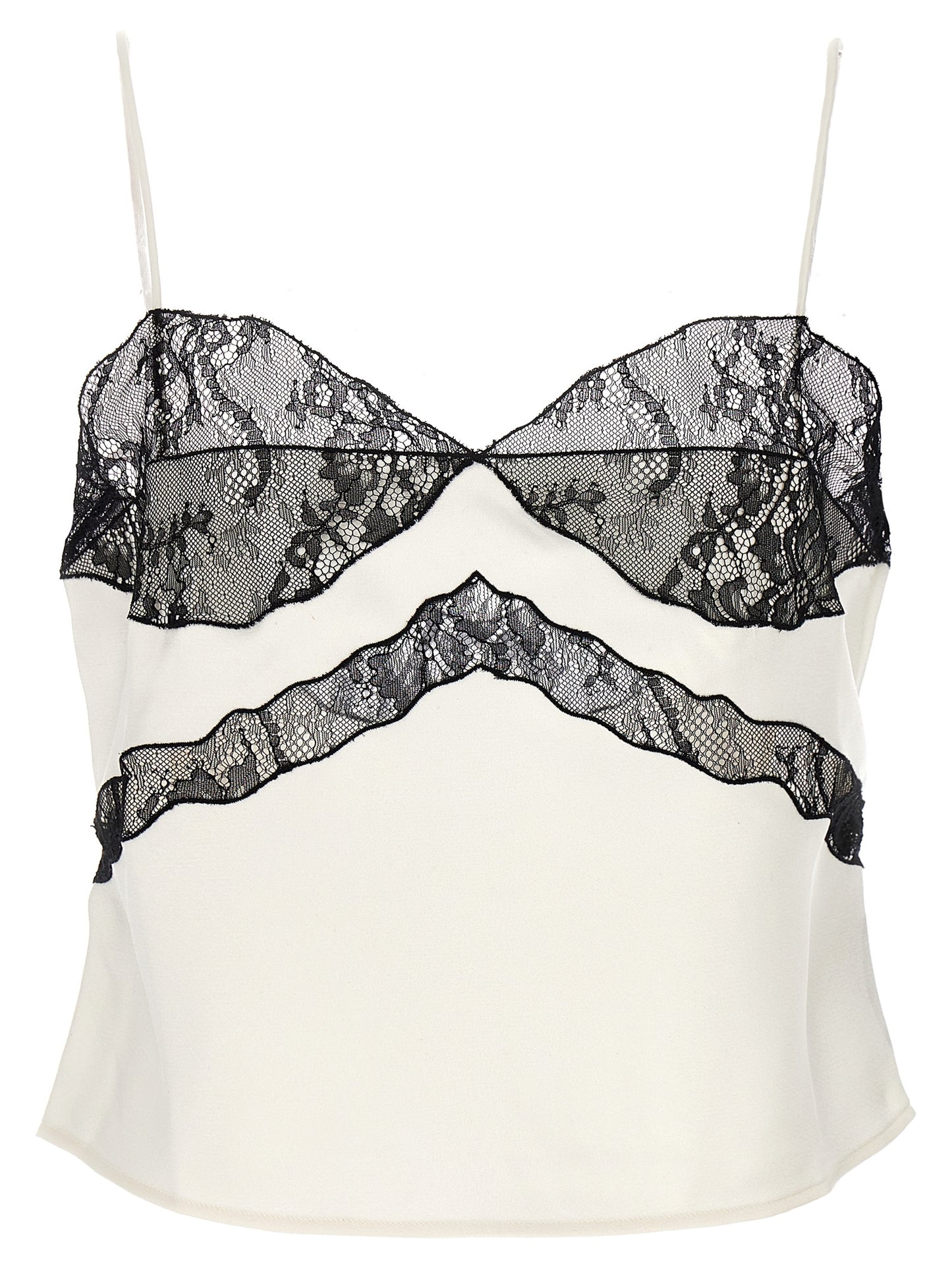 Blouse by The Andamane for women in polyester satin bicolour, black & white presents a discerning silhouette, showcasing a sophisticated and for a truly discerning finish.