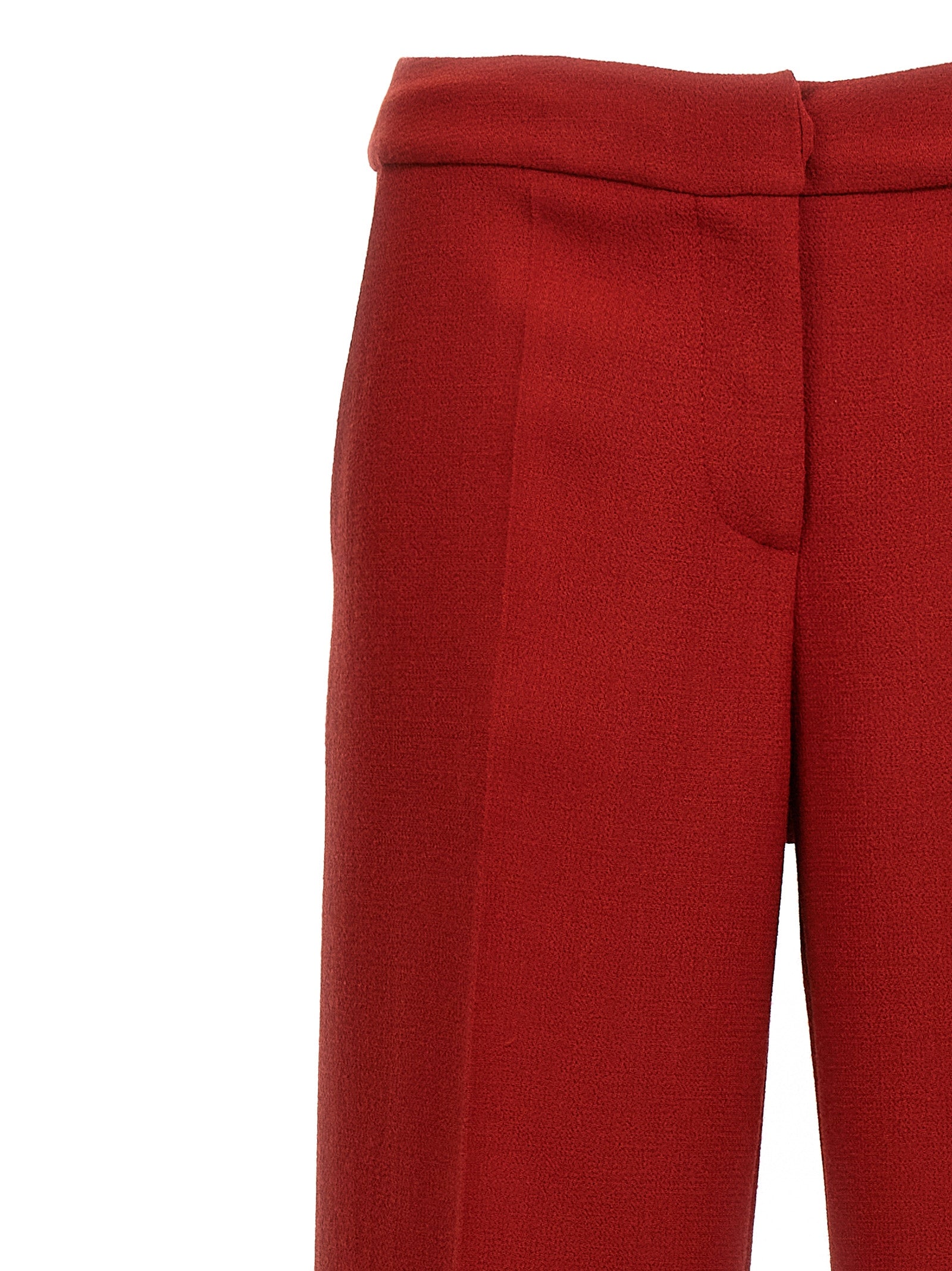 Pants by Gianluca Capannolo for women in virgin wool multicolor & red features an on trend silhouette with a and straight-leg & wide cut in an elegant long for a sophisticated look.
