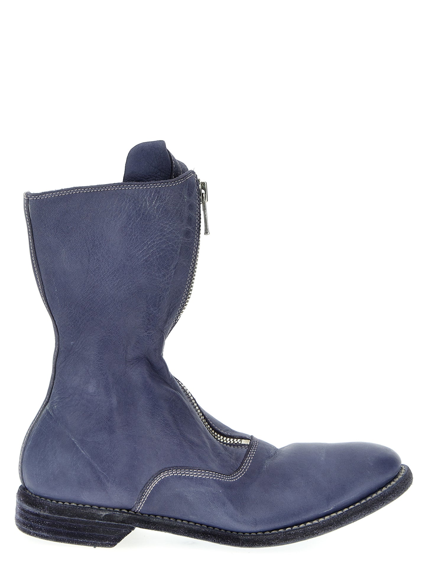 Ankle Boots by Guidi for women in leather purple features an high-performance silhouette, showcasing the sophisticated design of the Women's Leather Ankle Boots with a and a refined .