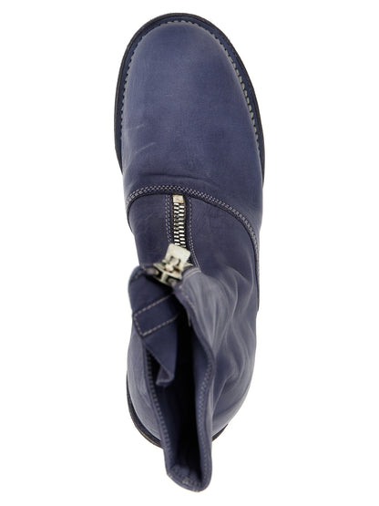 Ankle Boots by Guidi for women in leather purple features an avant-garde Women's Leather Ankle Boots silhouette, defined by a sophisticated and a avant-garde .