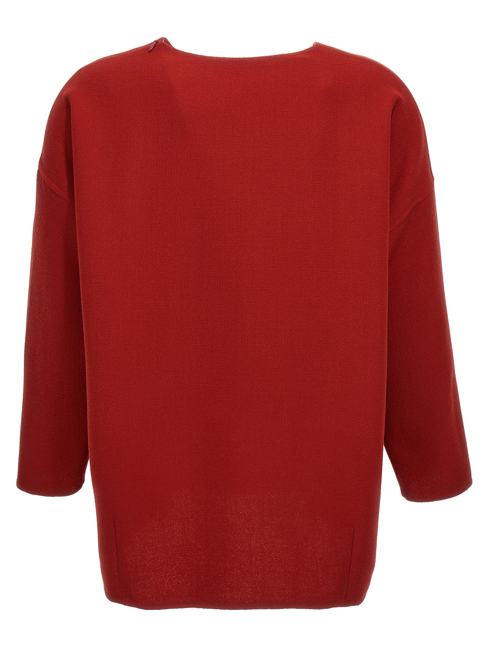 Shirt by Gianluca Capannolo for women in virgin wool multicolor & red presents a discerning silhouette, showcasing a sophisticated and for a truly discerning finish.