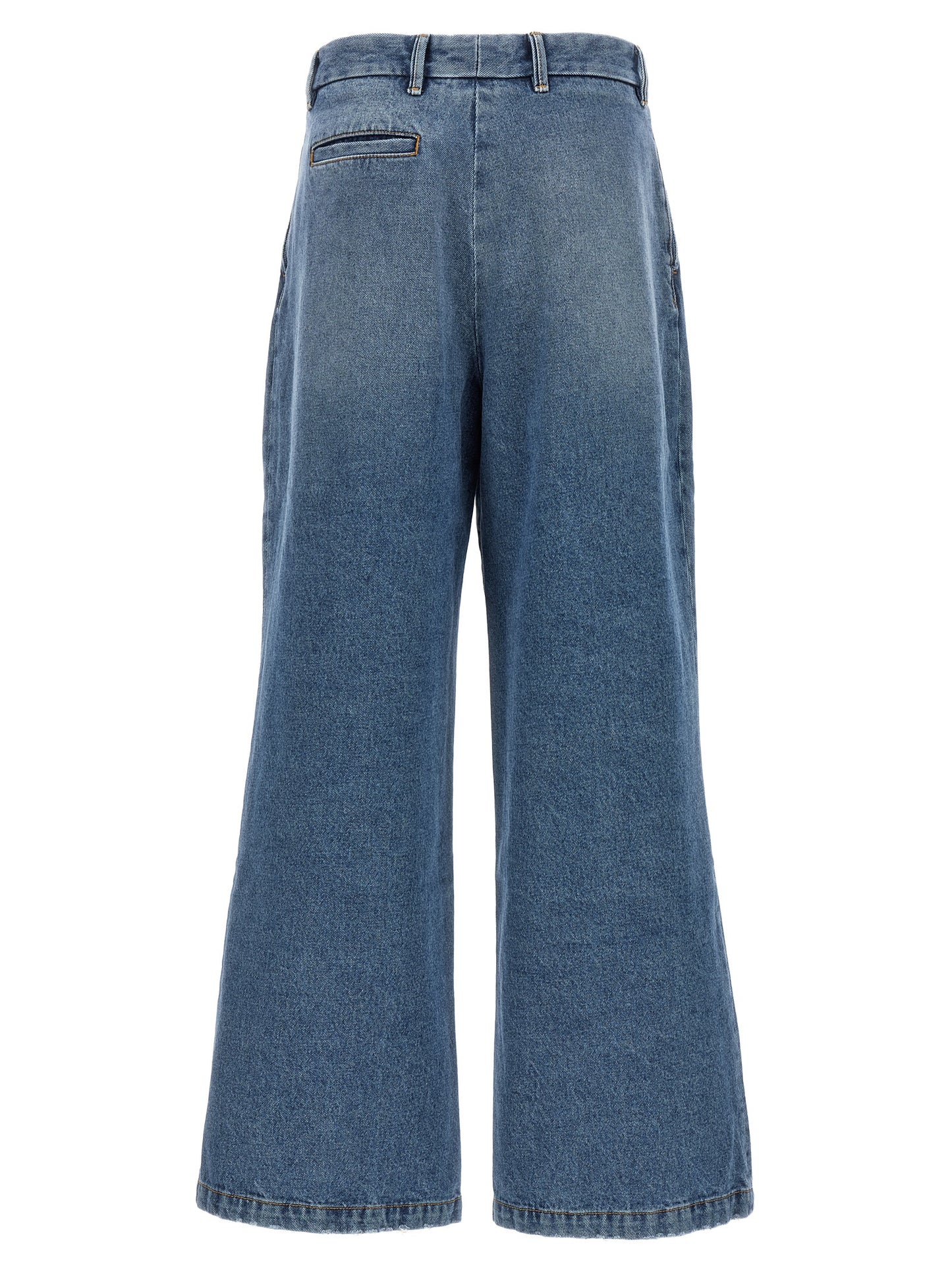 Jeans by Armarium for women in denim cotton blue presents a tailored silhouette, showcasing a tailored and long cut with a refined for a truly tailored aesthetic.