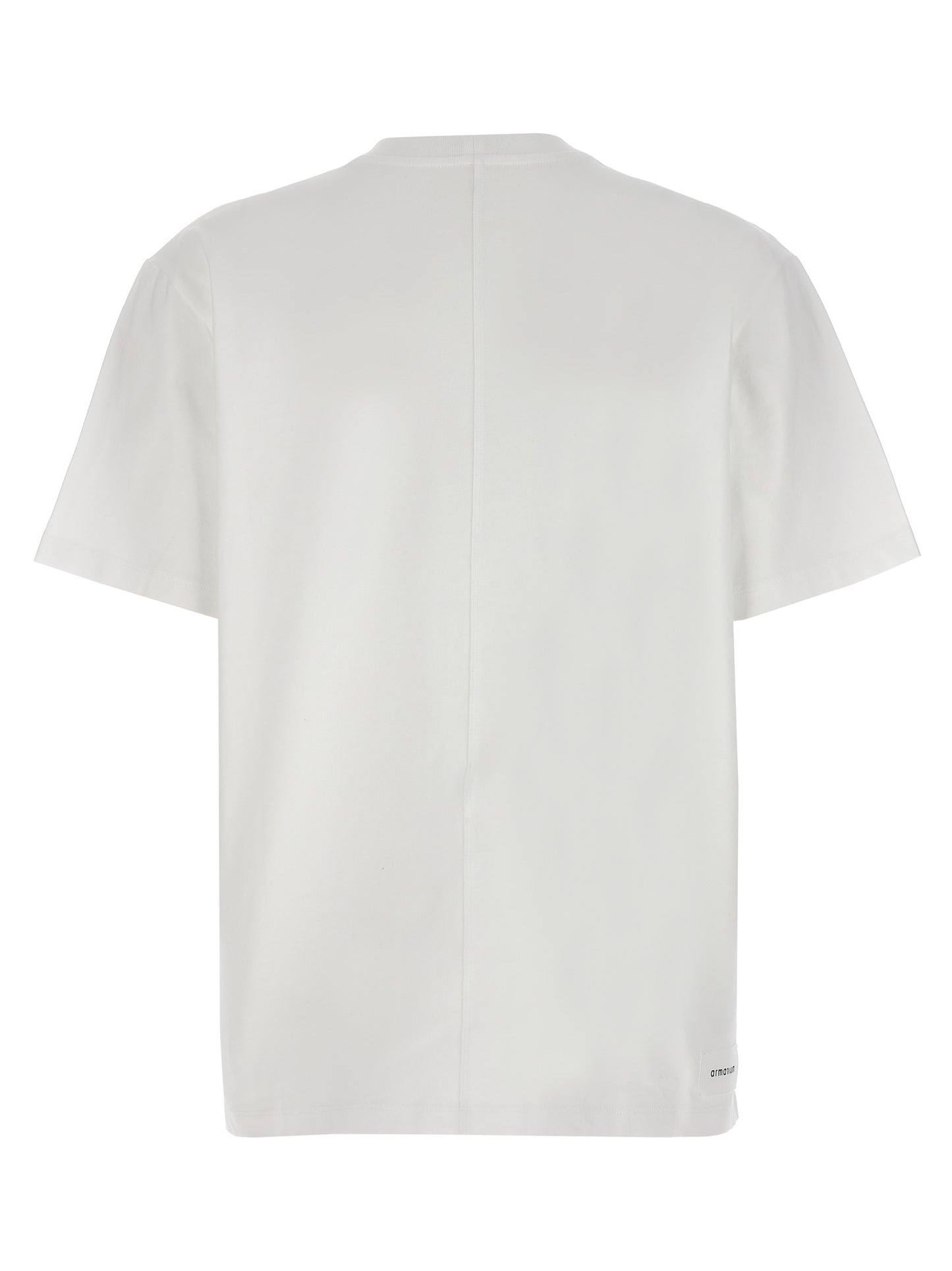 T-Shirt by Armarium for women in cotton white features an edgy silhouette, meticulously detailed with a sophisticated and crew neckline for a truly edgy finish.