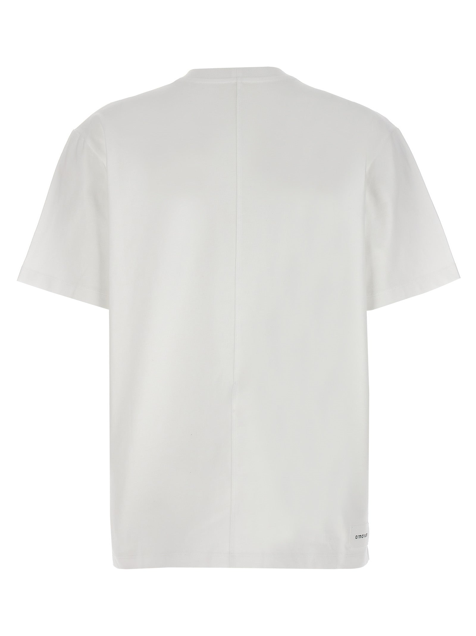 T-Shirt by Armarium for women in cotton white features an edgy silhouette, meticulously detailed with a sophisticated and crew neckline for a truly edgy finish.