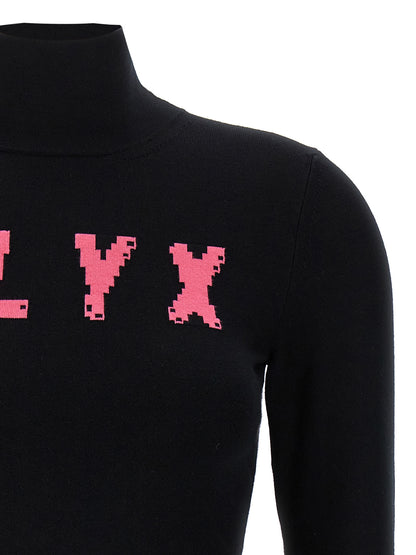 Cardigan by Alyx for women in stretch polyamide viscose black features an crisp silhouette, showcasing a sophisticated high-neck neckline and detail for a truly crisp finish.