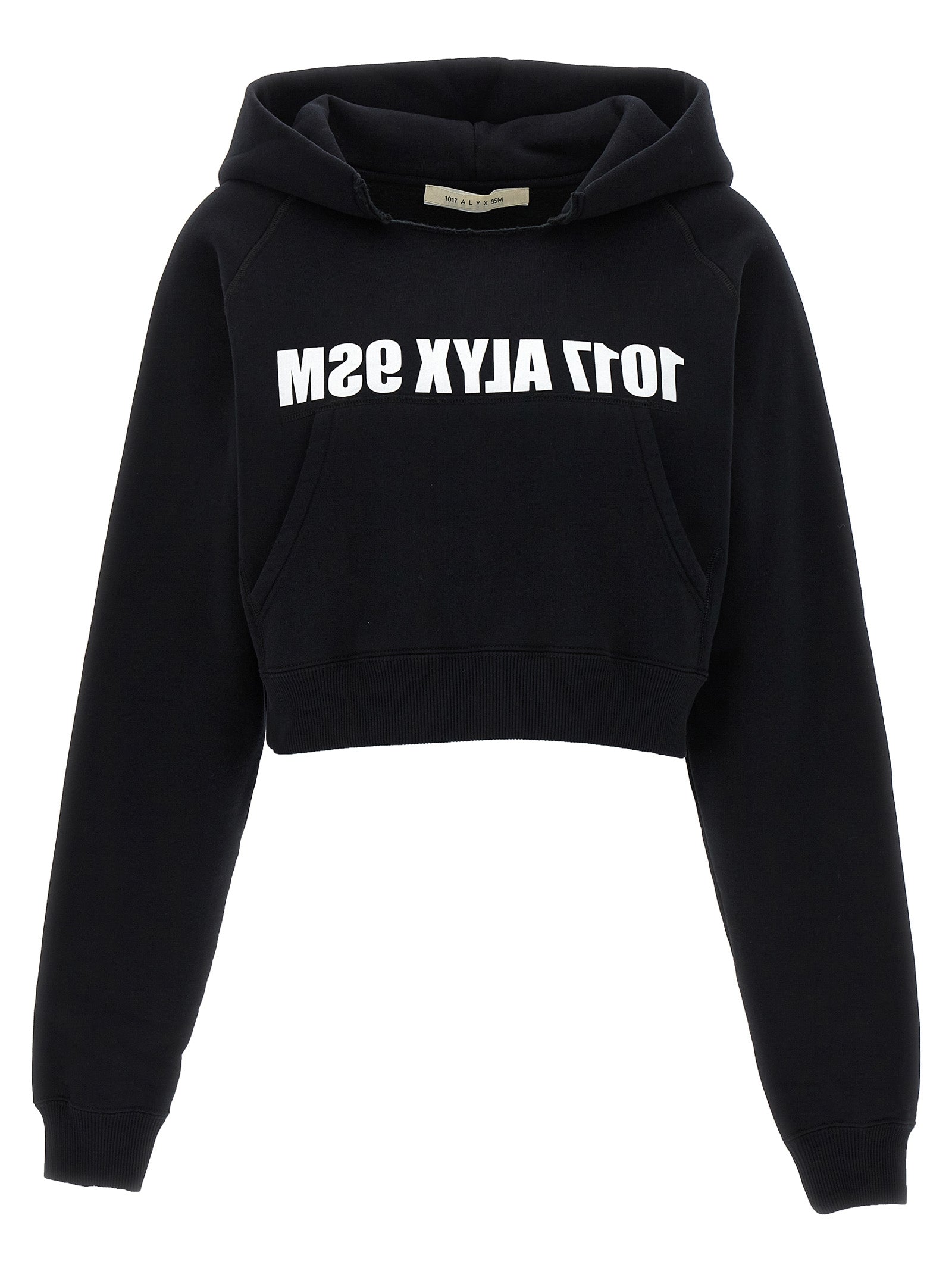 Sweatshirt Hoodie by Alyx for women in cotton polyester bicolour, black, white & print showcases a city-ready silhouette, artfully detailed with a signature hooded neckline and for a city-ready finish.