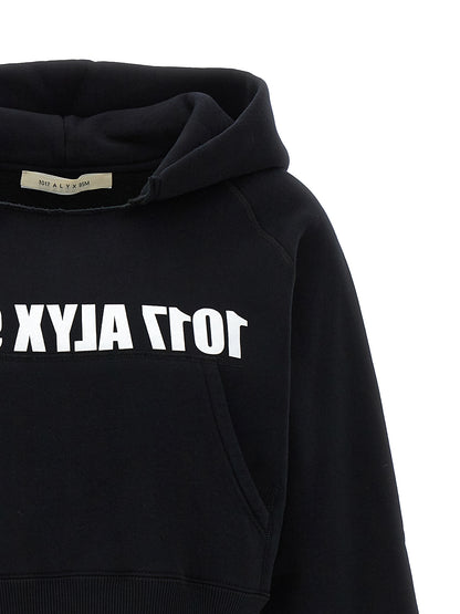 Sweatshirt Hoodie by Alyx for women in cotton polyester bicolour, black, white & print features a authentic silhouette, showcasing a sophisticated hooded neckline and authentic detail for a refined finish.