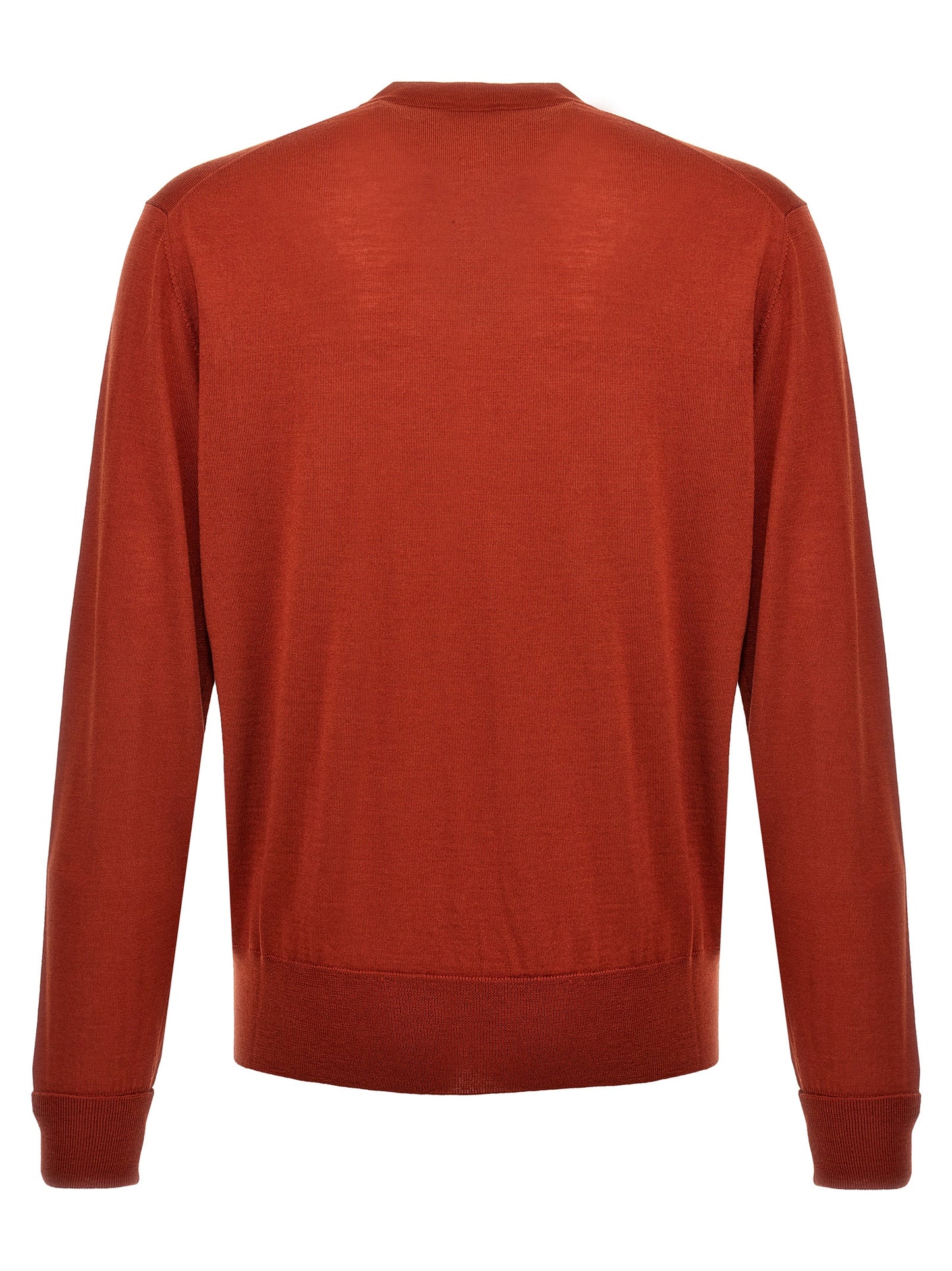 Cardigan by PT Torino for men in virgin wool multicolor & red presents a textural silhouette, artfully finished with a textural crew neckline and for a sophisticated, textural look.