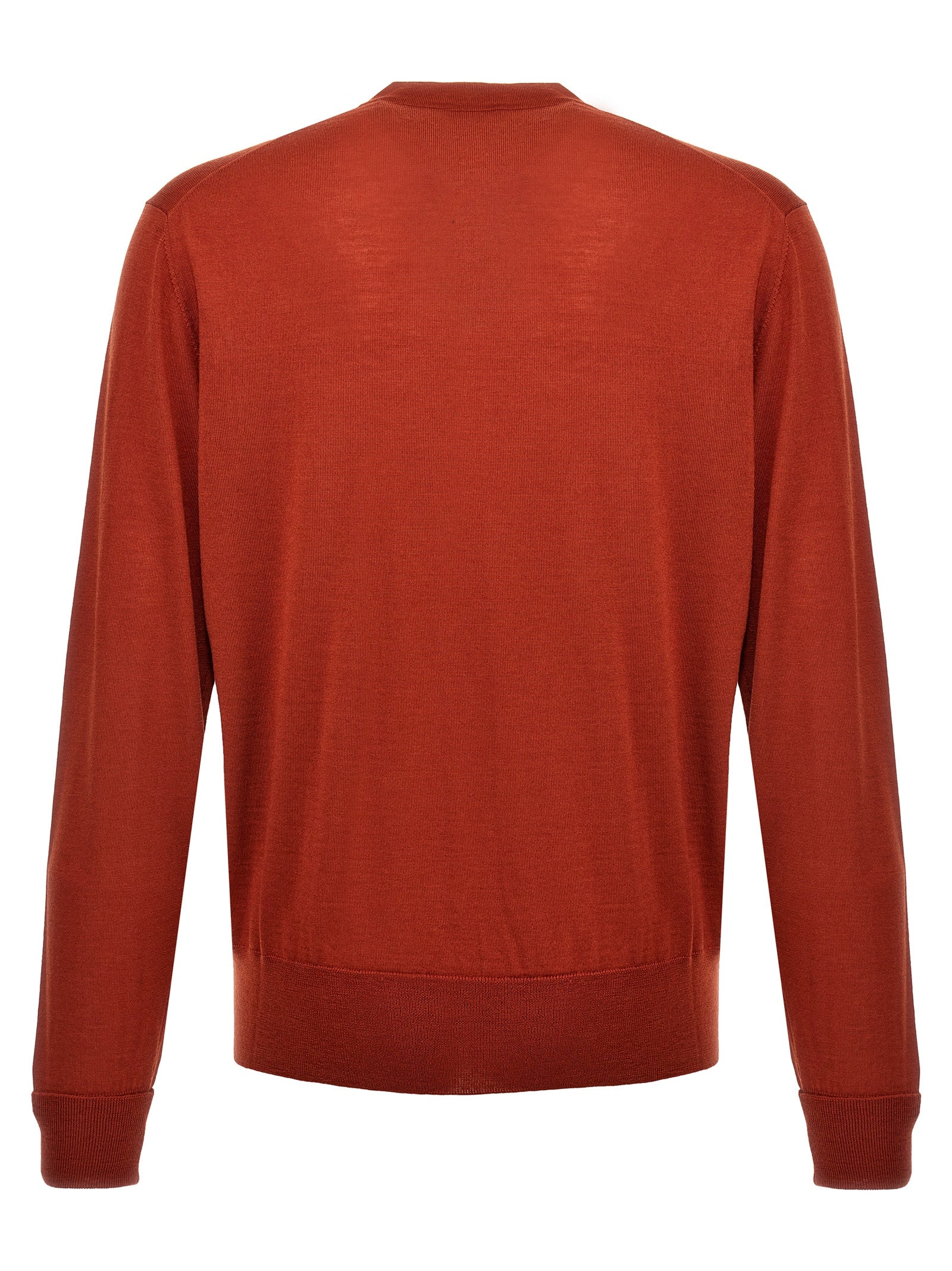 Cardigan by PT Torino for men in virgin wool multicolor & red presents a textural silhouette, artfully finished with a textural crew neckline and for a sophisticated, textural look.