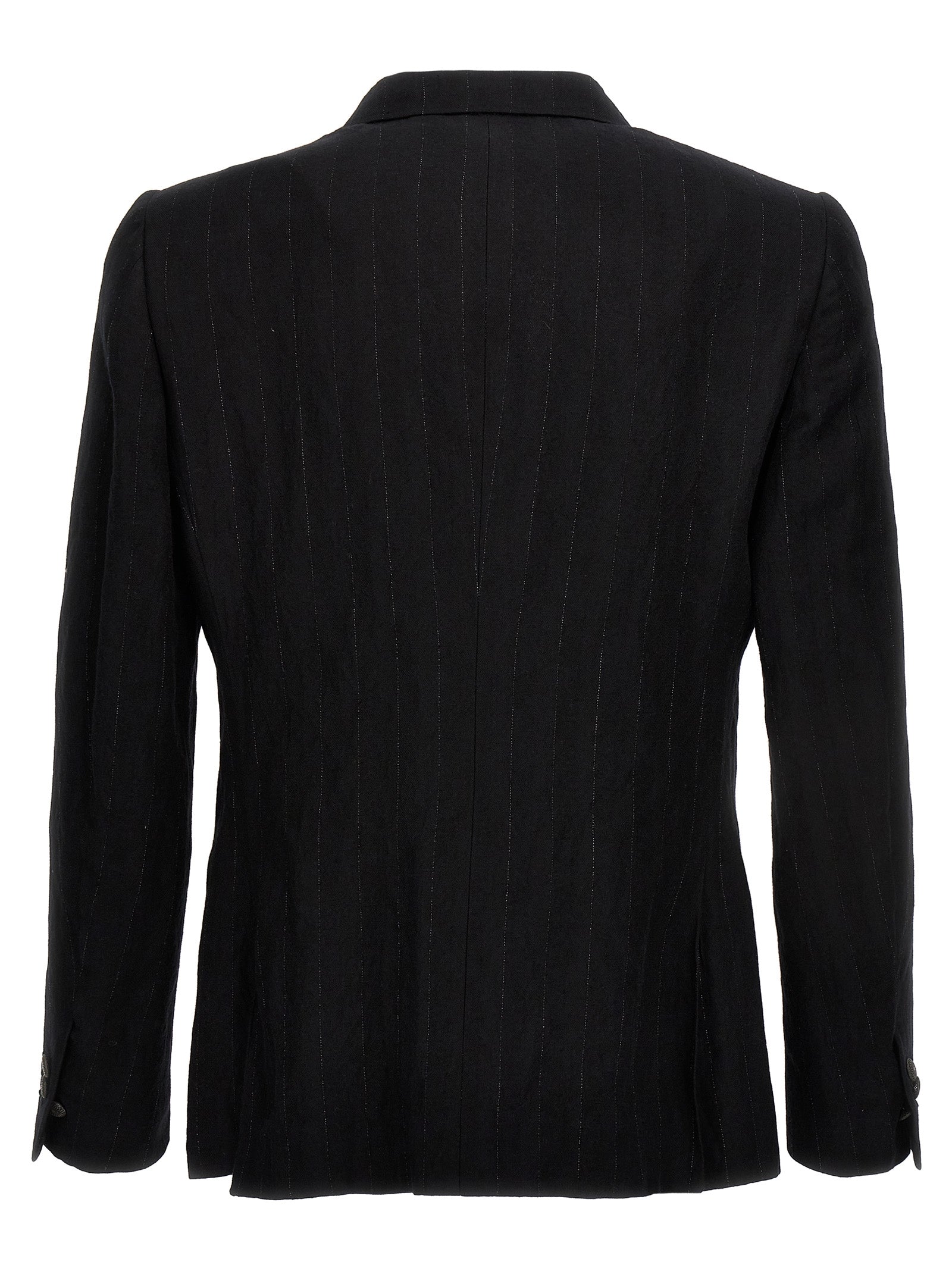 Blazer by MAURIZIO MIRI for men in metallized fiber wool & cotton black features an crisp silhouette with sophisticated and a crisp for a truly crisp finish.