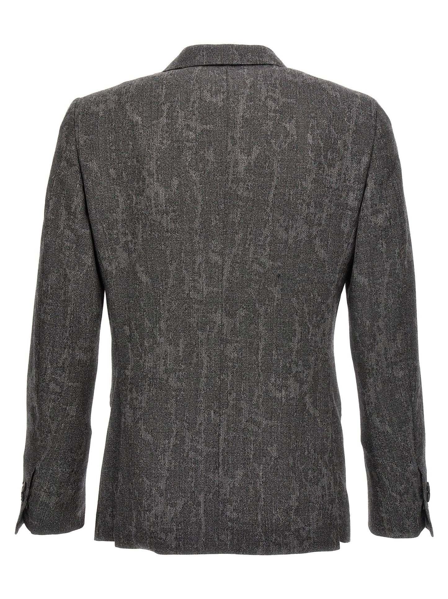 Blazer by MAURIZIO MIRI for men in wool gray showcases a discerning silhouette, elegantly detailed with a sophisticated and premium for a truly discerning finish.