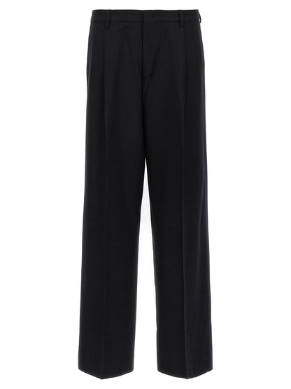 Trousers by CELLAR DOOR for women in virgin wool black features an sartorial silhouette, showcasing a precise and long with a sartorial for a refined look.