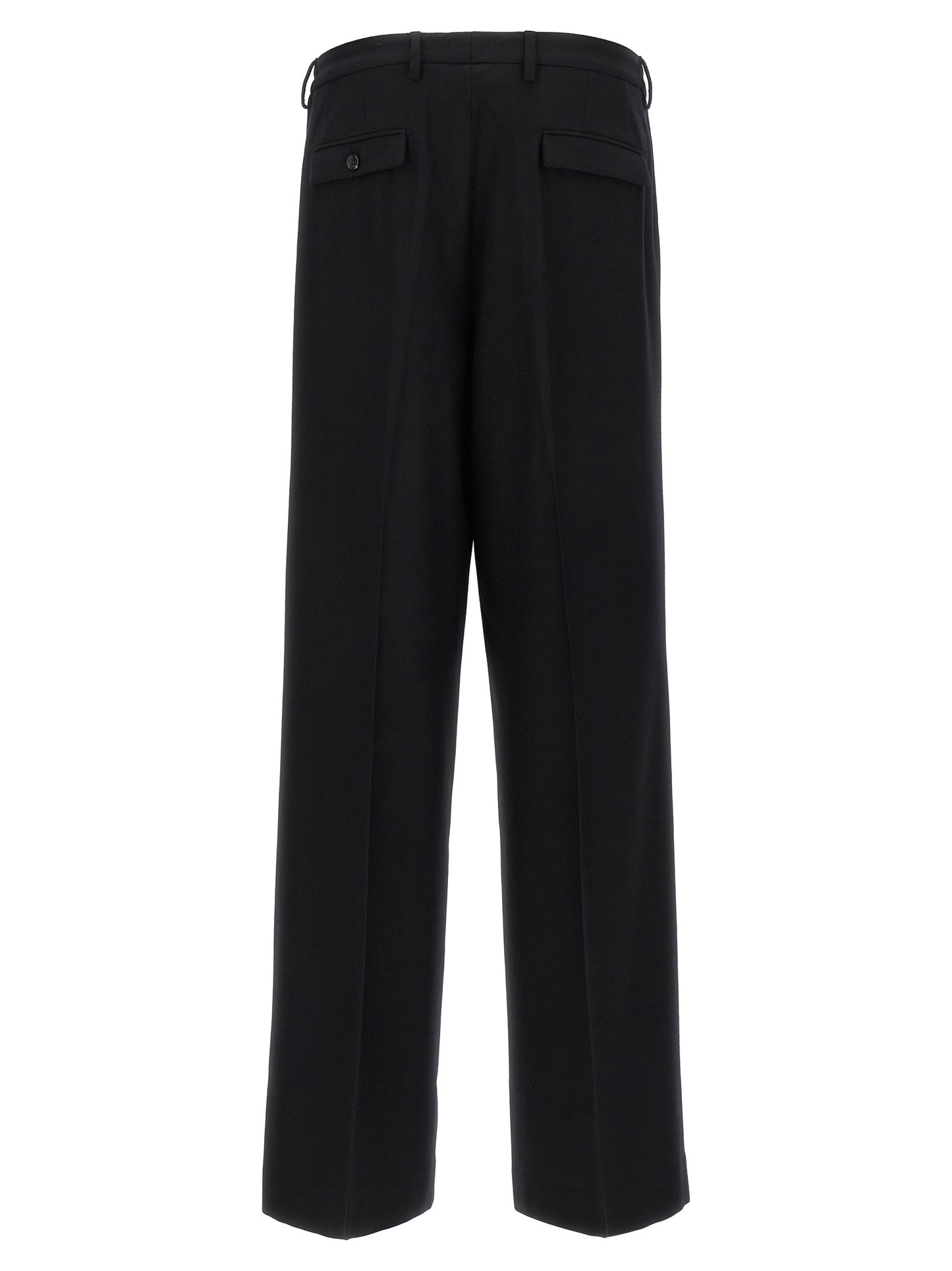 Trousers by CELLAR DOOR for women in virgin wool black features a tailored silhouette with a tailored , defined by its long and a sophisticated .
