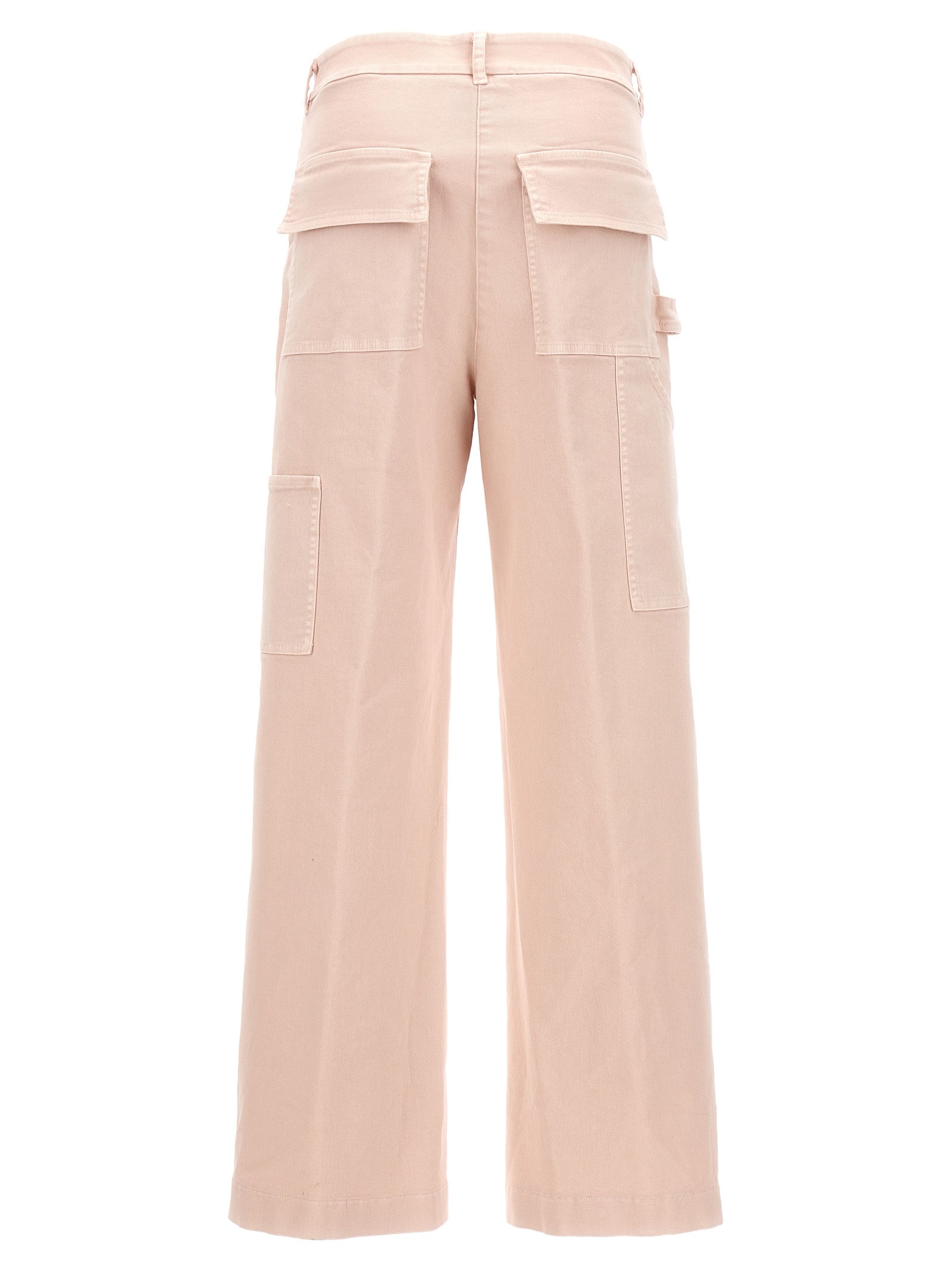 Cargo Pants by NUDE for women in cotton multicolor, nude & pink features a sartorial silhouette, showcasing a sophisticated straight-leg with a refined long and elegant .