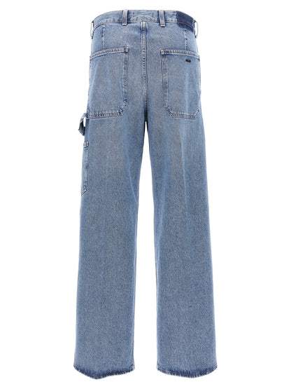 Jeans by Made in Tomboy for women in denim cotton light-blue presents a tailored silhouette, showcasing a tailored relaxed-fit, regular-fit & wide and long cut with a refined for a truly tailored aesthetic.