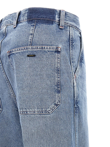 Jeans by Made in Tomboy for women in denim cotton light-blue presents a refined pantology silhouette, artfully defined by a refined pantology relaxed-fit, regular-fit & wide, long, and a sophisticated .