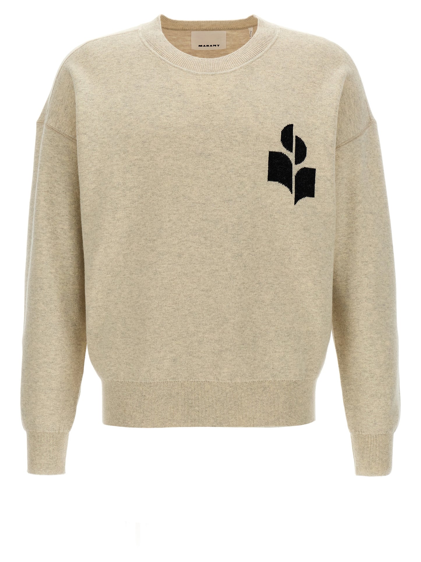 Cardigan by Isabel Marant for men in polyamide polyester viscose & cotton gray features an impeccable silhouette, showcasing a sophisticated crew neckline and detail for a truly impeccable finish.