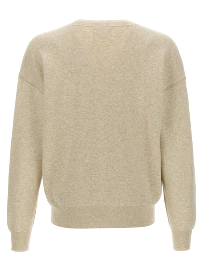 Cardigan by Isabel Marant for men in polyamide polyester viscose & cotton gray showcases a captivating silhouette, artfully detailed with a captivating and crew neckline for a truly sophisticated captivating look.