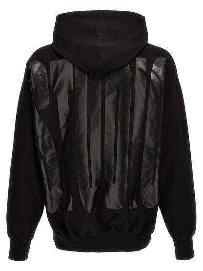 Sweatshirt Hoodie by 1989 Studio for men in cotton black & print features a authentic silhouette, showcasing a sophisticated hooded neckline and authentic detail for a refined finish.