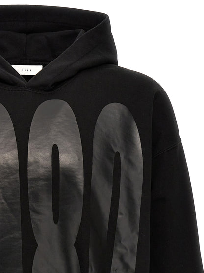 Sweatshirt Hoodie by 1989 Studio for men in cotton black & print features a edgy silhouette, detailed with a edgy hooded neckline and for a refined finish.