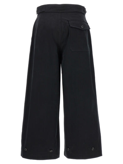 Trousers by CELLAR DOOR for women in cotton black features an on trend silhouette, showcasing a sophisticated wide with a long and for an on trend finish.