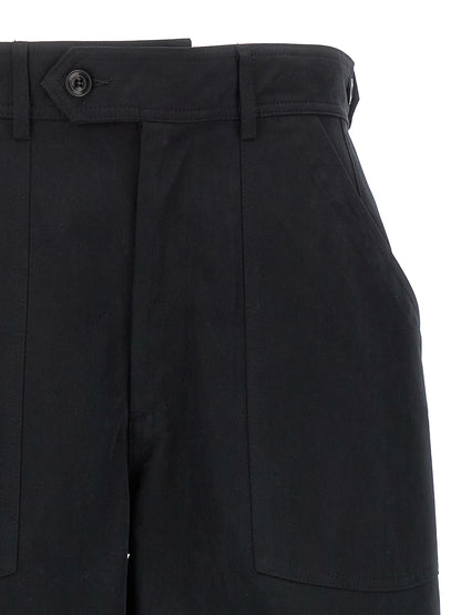 Trousers by CELLAR DOOR for women in cotton black presents a perennial silhouette, meticulously tailored with a wide cut, long finish, and an elegant .