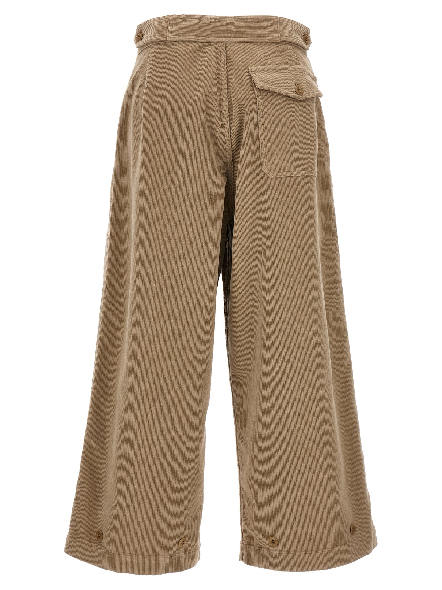 Casual Pants by CELLAR DOOR for women in stretch cotton corduroy beige features a refined silhouette with a refined wide, defined by a and a refined long for a refined finish.