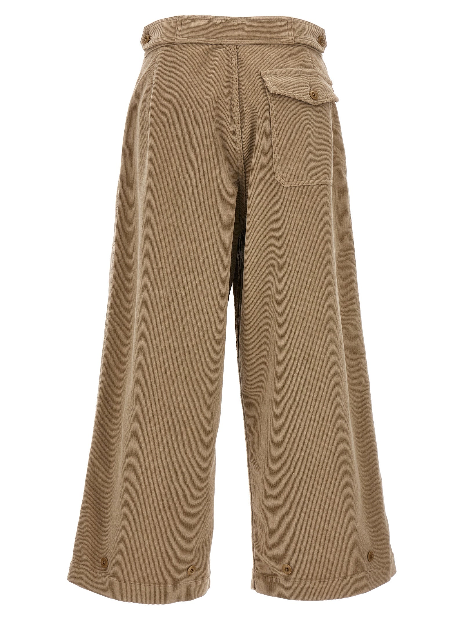 Casual Pants by CELLAR DOOR for women in stretch cotton corduroy beige features a refined silhouette with a refined wide, defined by a and a refined long for a refined finish.