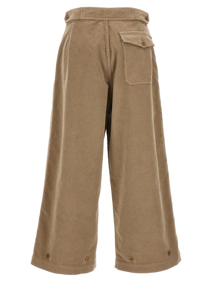 Casual Pants by CELLAR DOOR for women in stretch cotton corduroy beige features a refined silhouette with a refined wide, defined by a and a refined long for a refined finish.