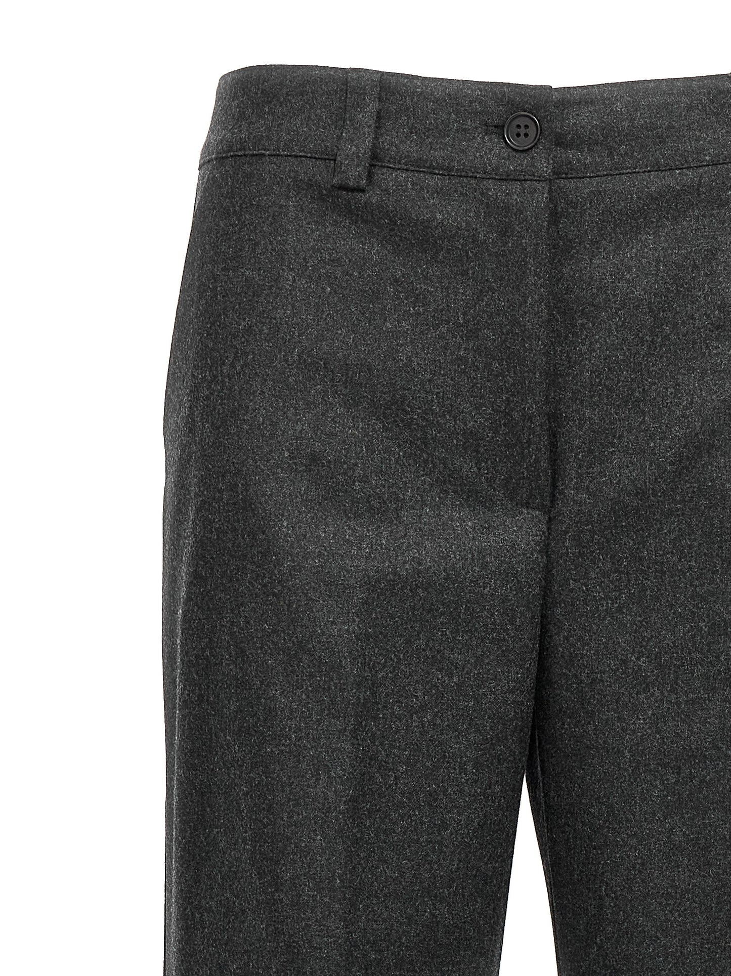 Cargo Pants by P.A.R.O.S.H. for women in cashmere virgin wool gray features an smart casual regular-fit and long, expertly tailored with a and smart casual utilitarian details for a sophisticated look.