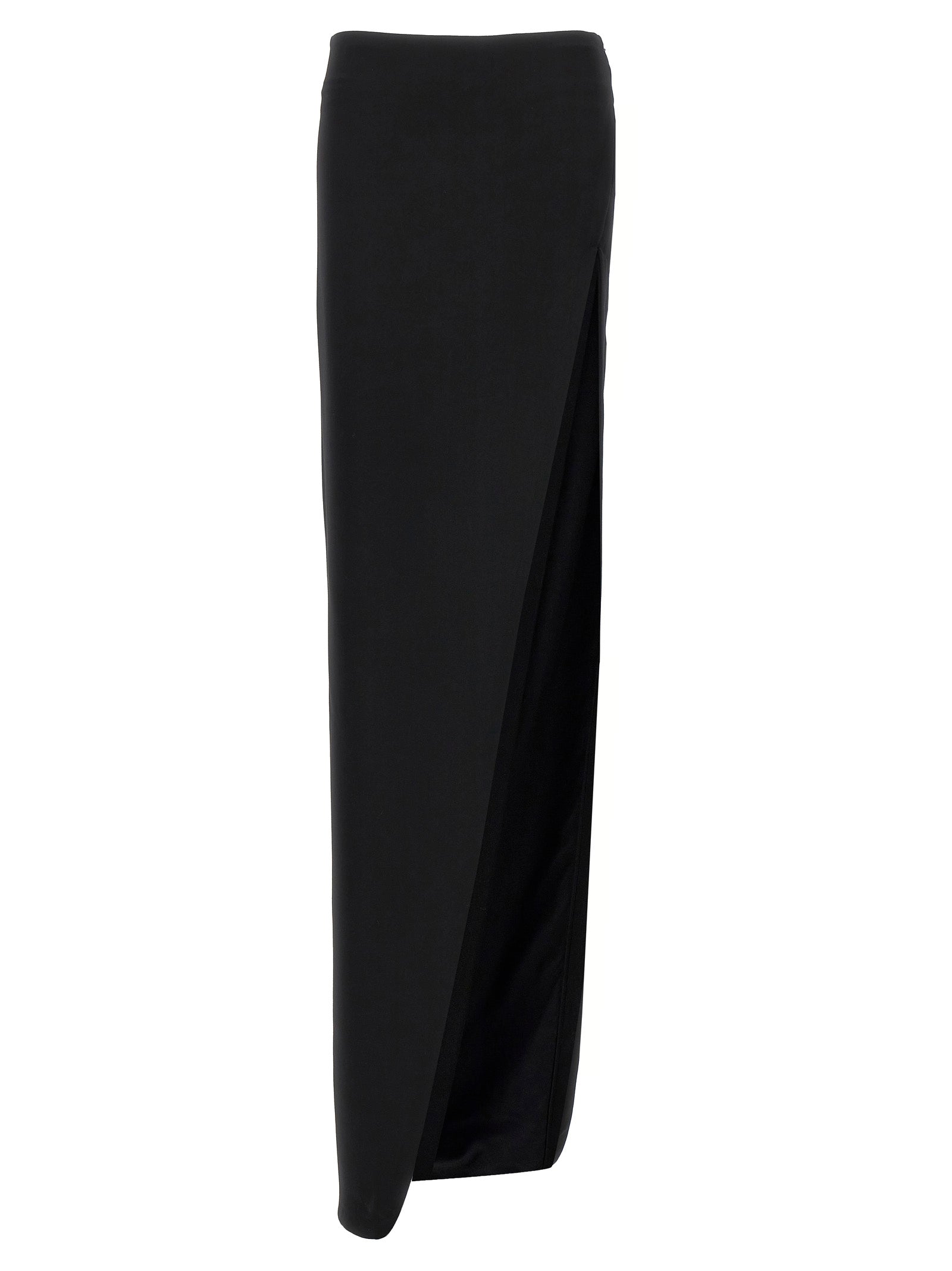 Skirt by Ann Demeulemeester for women in lamb leather black features a contoured silhouette from the Essence Women's Asymmetrical Lamb Leather Mini Skirt collection, characterized by its contoured mini for a contoured finish.