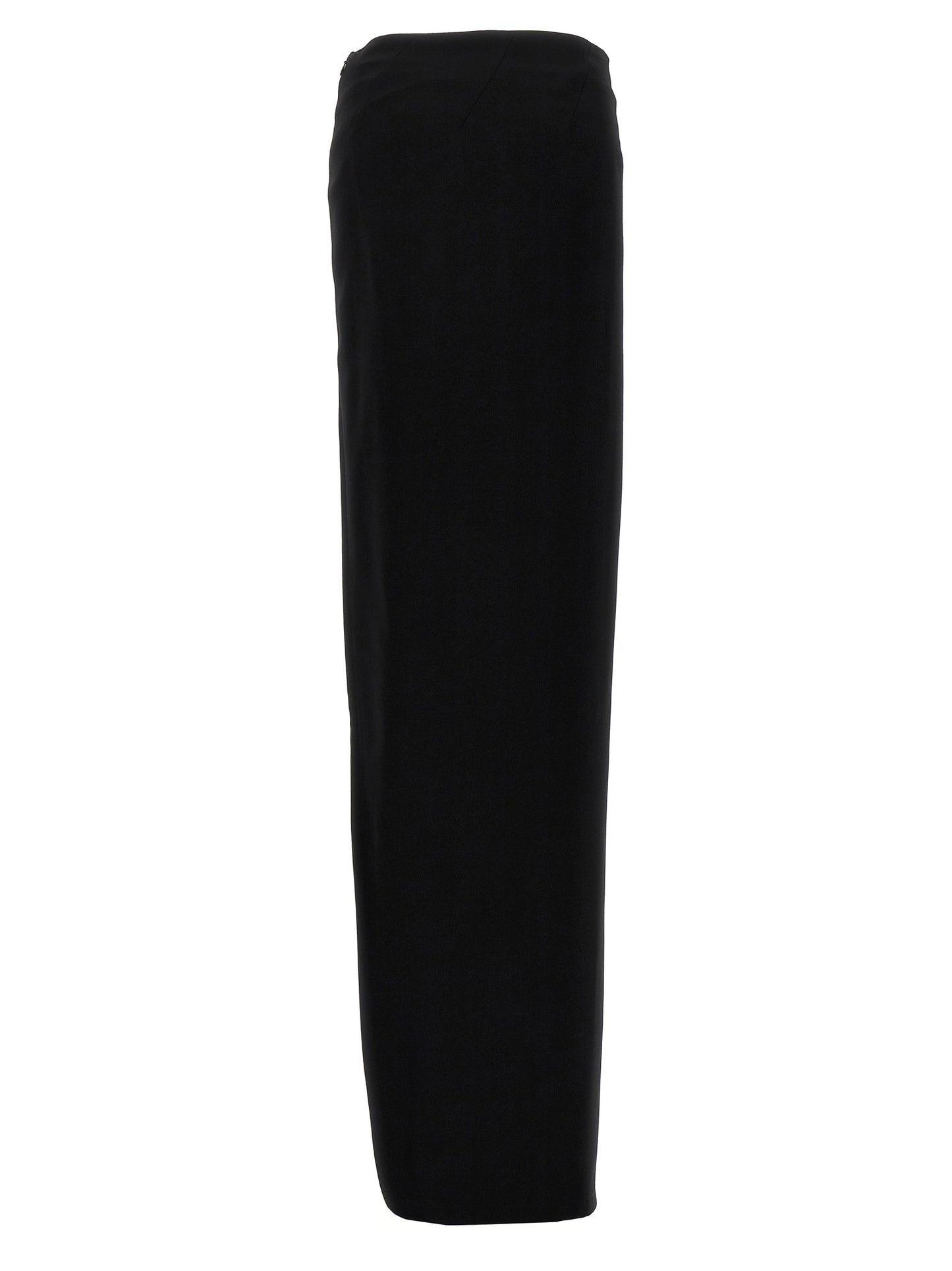 Skirt by Ann Demeulemeester for women in lamb leather black features an tailored silhouette, artfully capturing the essence of Essence Women's Asymmetrical Lamb Leather Mini Skirt in a sophisticated mini.