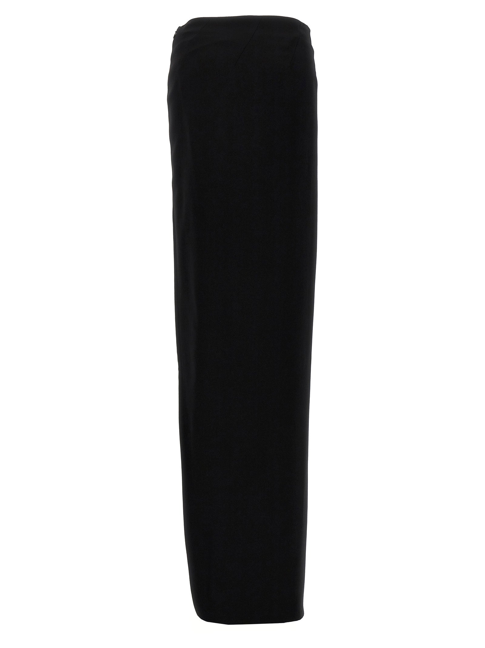 Skirt by Ann Demeulemeester for women in lamb leather black features an tailored silhouette, artfully capturing the essence of Essence Women's Asymmetrical Lamb Leather Mini Skirt in a sophisticated mini.