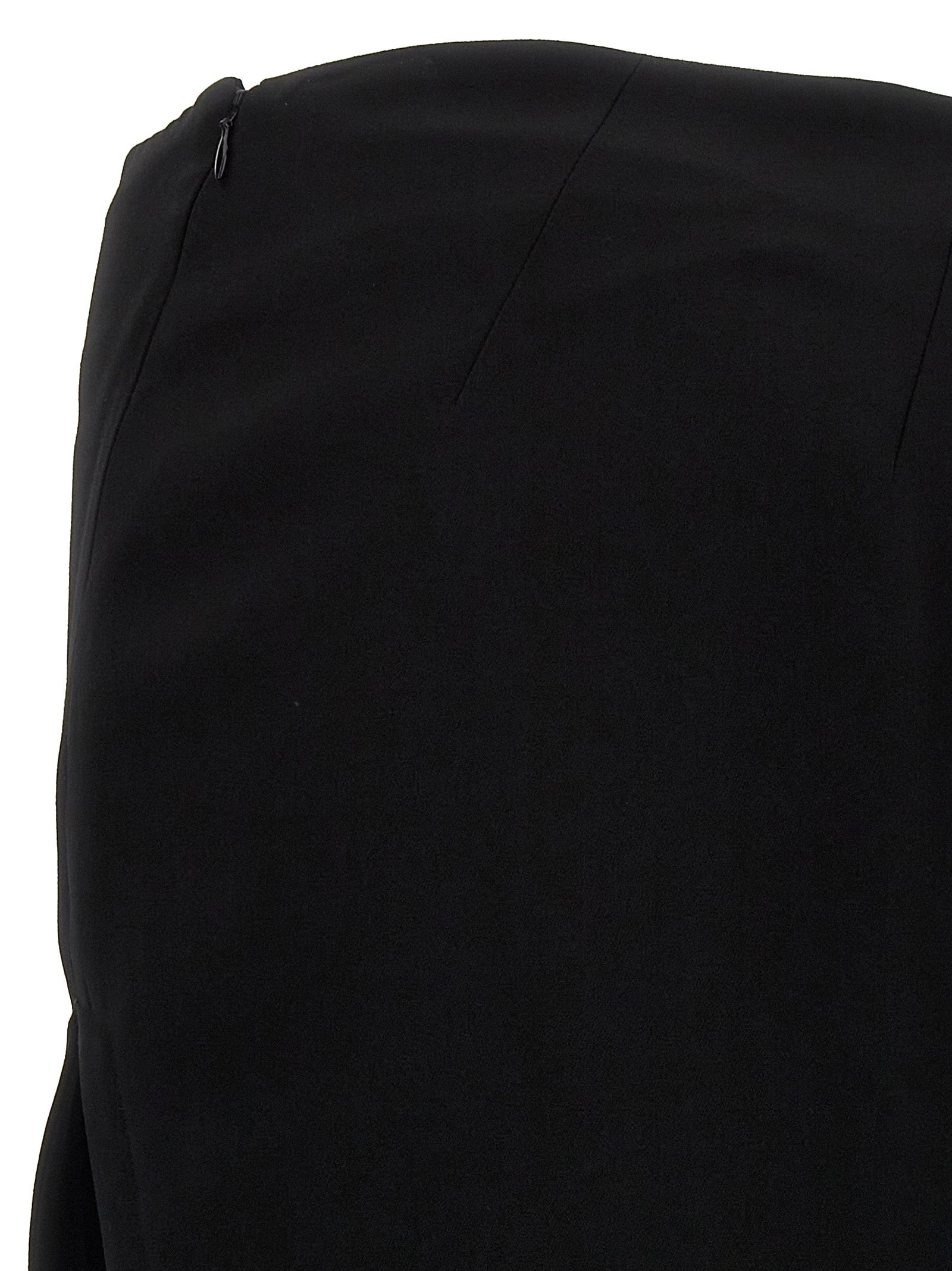 Skirt by Ann Demeulemeester for women in lamb leather black showcases a sultry silhouette, elegantly defined by its mini and the sophisticated sultry design of the Essence Women's Asymmetrical Lamb Leather Mini Skirt.