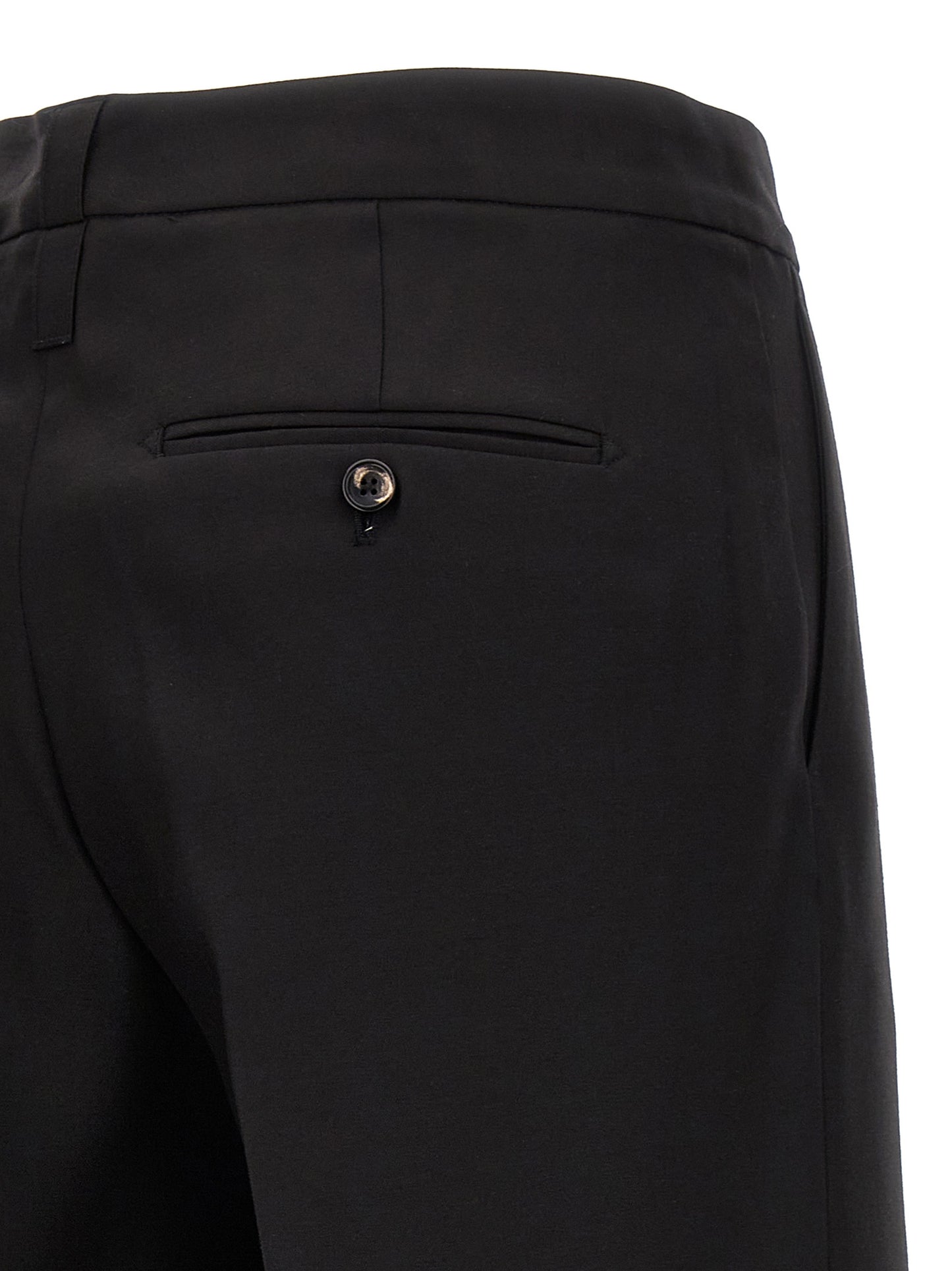 Trousers by CELLAR DOOR for women in virgin wool & silk black features a artisanal silhouette, showcasing a sophisticated with a long and for a artisanal finish.