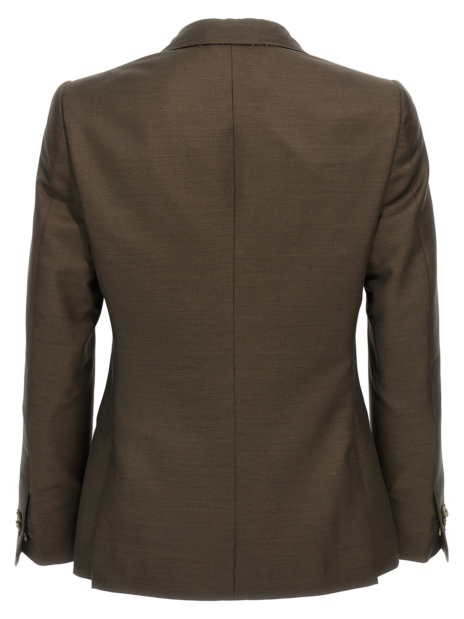 Blazer by MAURIZIO MIRI for men in mohair wool & silk bicolour & green showcases a polished silhouette, highlighted by a refined and polished for a sophisticated finish.