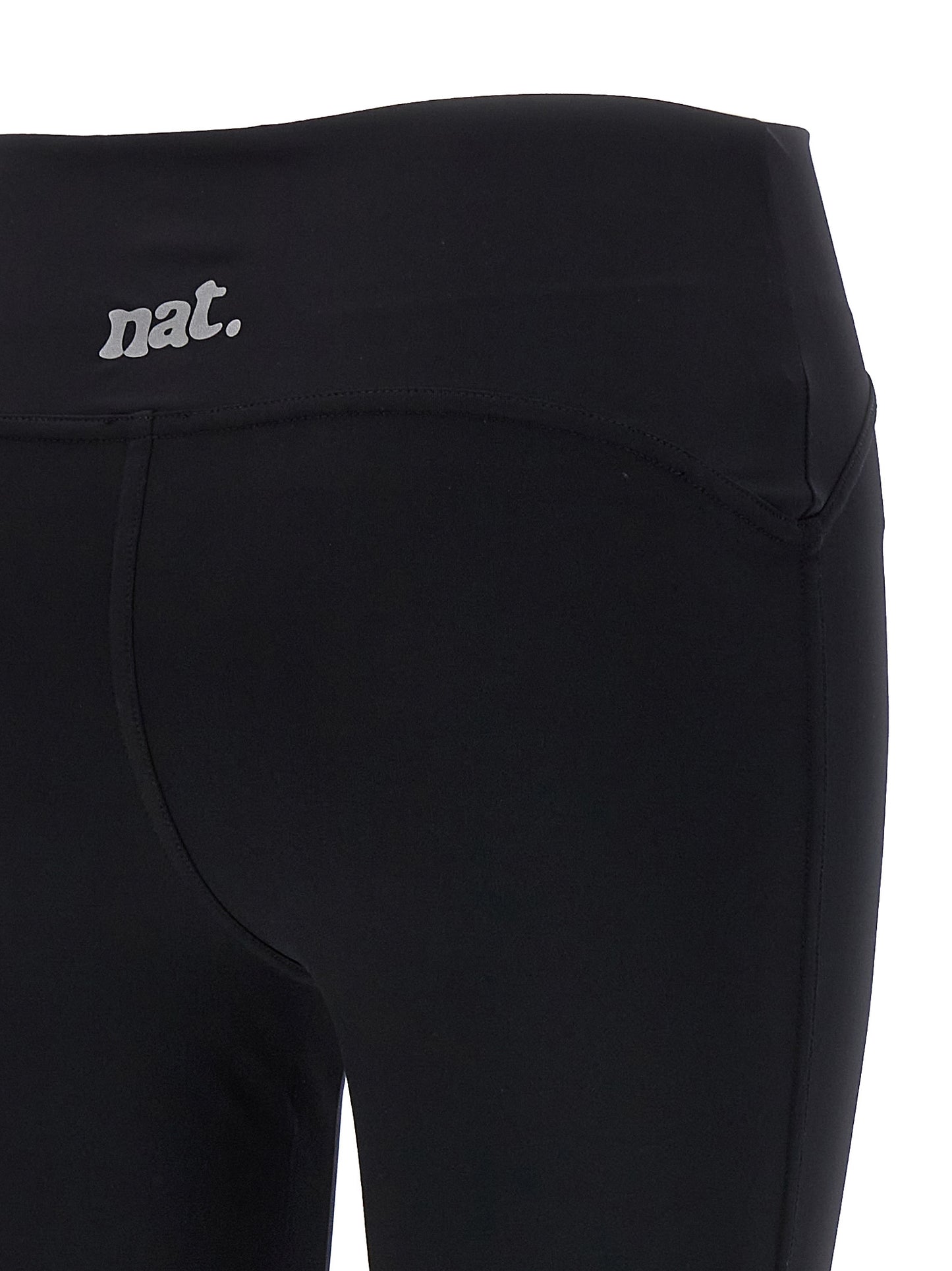Activewear Leggings by NOT AFTER TEN for women in stretch polyamide black & print features a sporty leggings with a and long, showcasing a sporty silhouette enhanced by innovative .